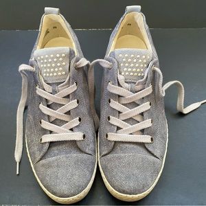 Paul Green Pearl Denim Look Suede Sneakers